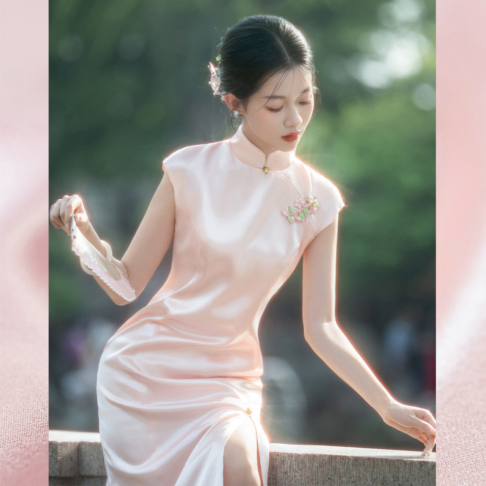 Новое женское летнее платье cheongsam с дисковой пряжкой в китайском стиле, новинка 2026 года, темпераментное платье для помолвки, юбку можно носить ежедневно