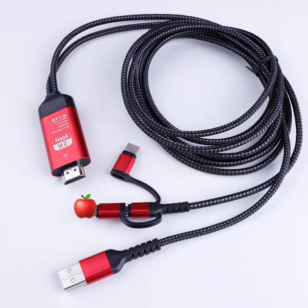 Кабель HDMI for apple android type-c to hdmi line 3-in-1 iphone hd line OTHER