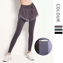 lulu original fake two-piece sweatpants pocket running fitness pants Stretch tight thin quick-drying yoga pants for women