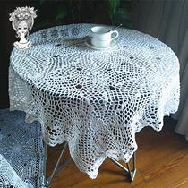 Foreign trade Original single pure cotton handmade crochet white square table cloth cover towels Decorative Towels
