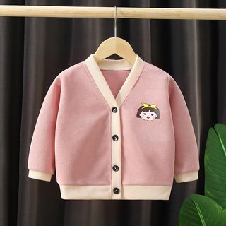 New autumn children's knitted sweater color block tops