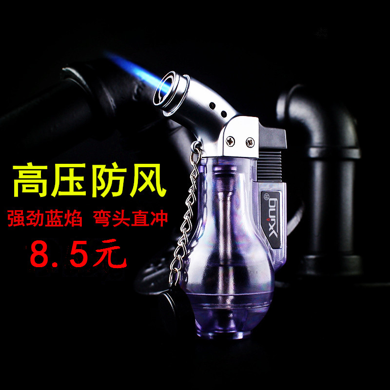 Outdoor Windproof Personality Miniature Small Welding Gun Lighter Cigar Spray Gun Moxibustion Point Incense Cigar Straight Punch Cigarette Lighter