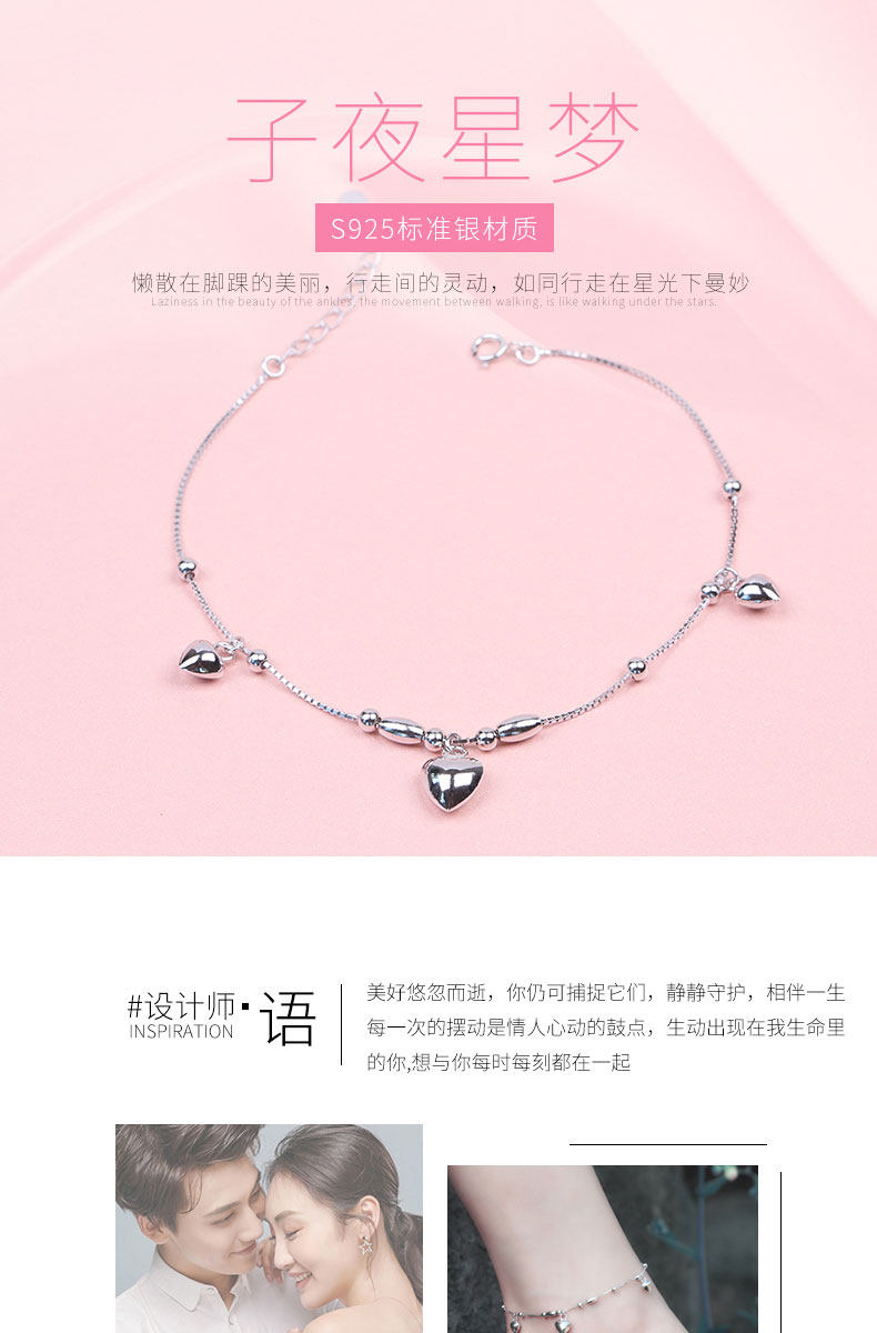 Bracelet de cheville Femme en Argenterie - Ref 3102567 Image 7