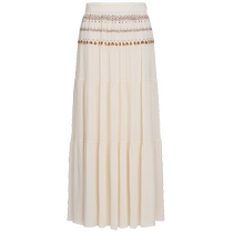 ELLASSAY 24 new summer style mulberry silk French gentle A-line cake mid-length skirt for women