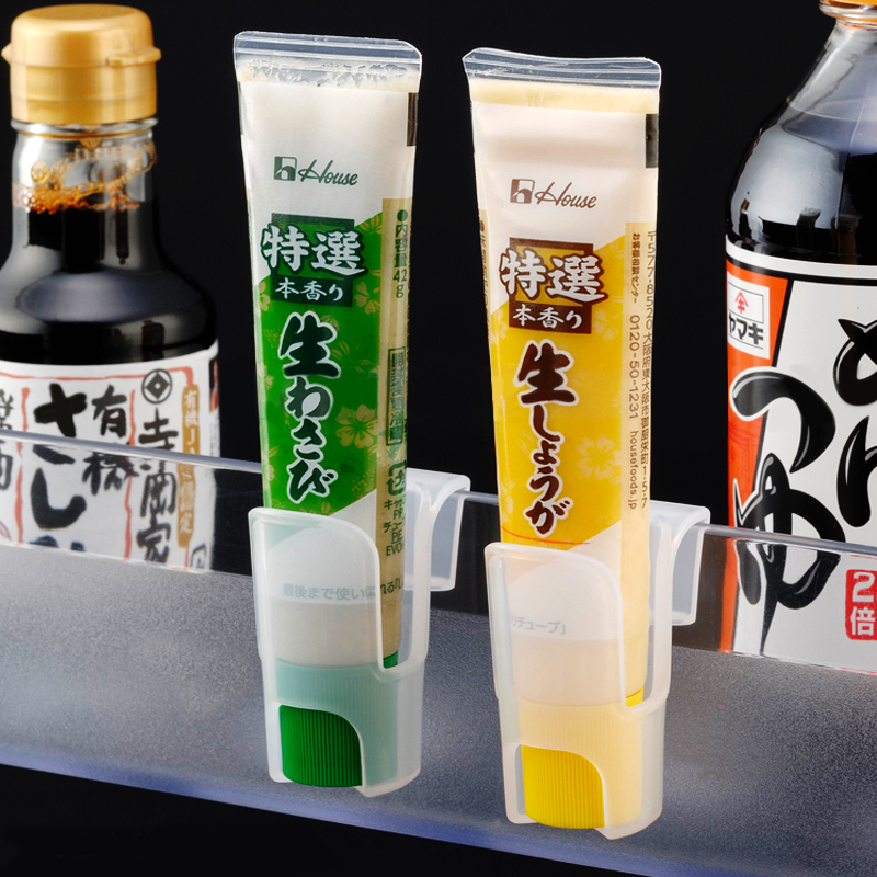 Japan NSH Fridge Sauce containing layer Shelf salad mustard mustard Inverted Containing Box Shelve Sauce Hanging Rack