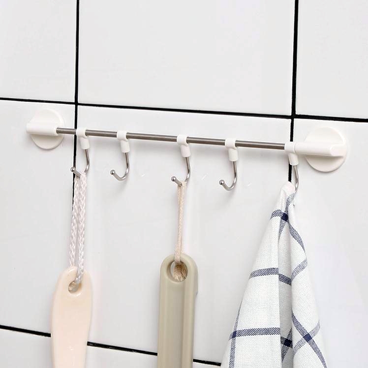 Japan Km Creative Kitchen Hook 3m Strong load bearing adhesive Hook Bathroom Hanger Door Rear Hook Hung Bag Hung Hanger