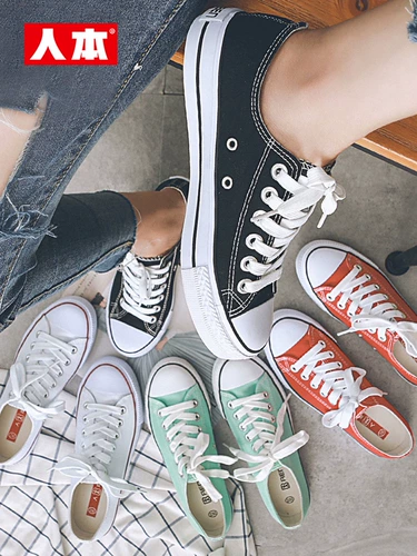 人本 Классическая тканевая обувь для влюбленных, универсальные туфли, низкие кроссовки для отдыха, тренд сезона