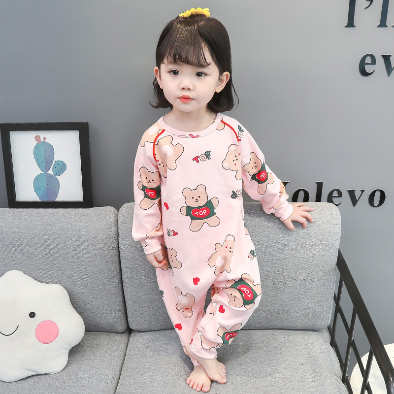 Female baby sleepwear 1 Spring and autumn paragraph 2 Pure cotton Long sleeves 3 years 4 Girls Home Resider 5 Girls 6 Baby Sleeping Bag
