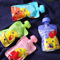 Kung Fu Duck Infant Fruit Puree Vegetable and Fruit Puree Childrens Food Complementary Food Apple Strawberry Banana Snow Pear Baby Puree