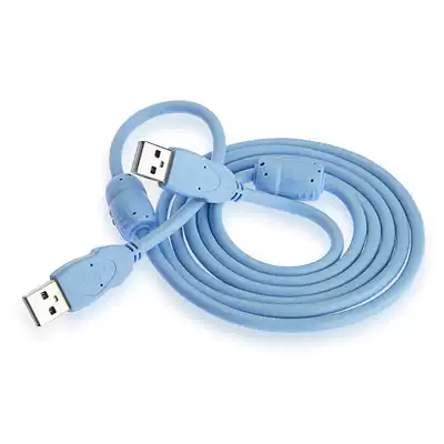 One-line Fengxu USB line male-to-male hard disk data cable radiator cable light blue YX-1902