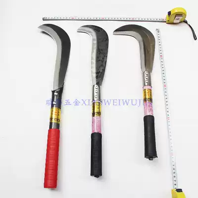 Long Pauli agricultural sickle cutting knife imported weeding harvest rice double-sided blade sharp