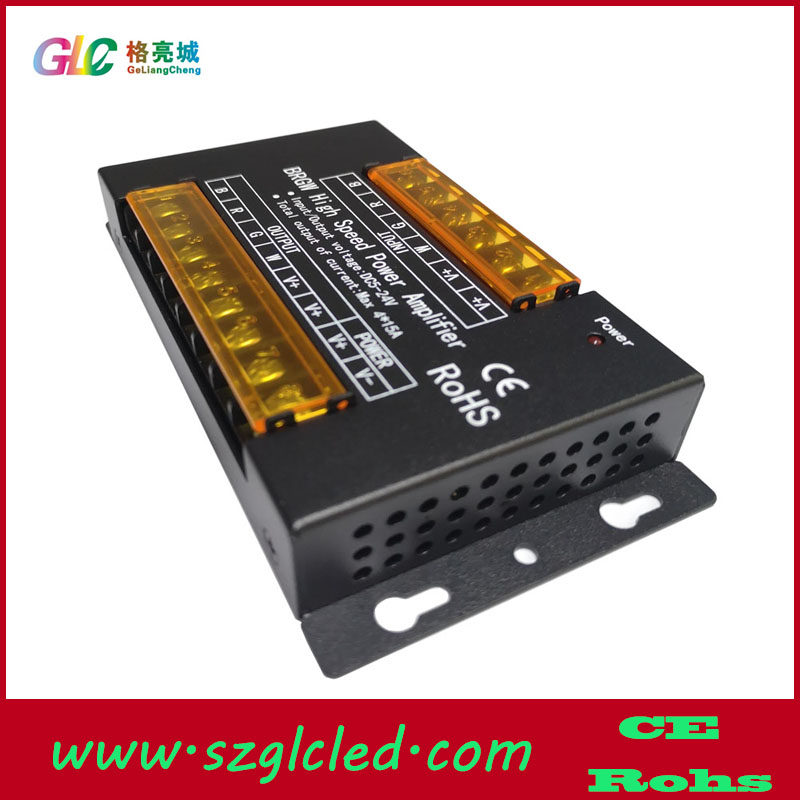 RGBW four-way high speed high-power synchronous amplifier four-in-one LED light with sub-controller signal repeaters 40A