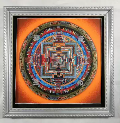 Thangka hand-painted King Kong mansion boutique mineral pigment background wall decoration painting dedicated to the entrance of the Buddha Hall Zhaocai Town House
