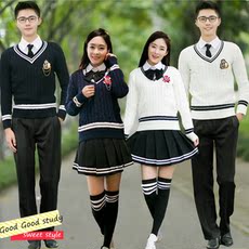 Школьная форма 英伦学院风中学生校服套装秋冬学生装毛衣外套日本校服班服jk制服