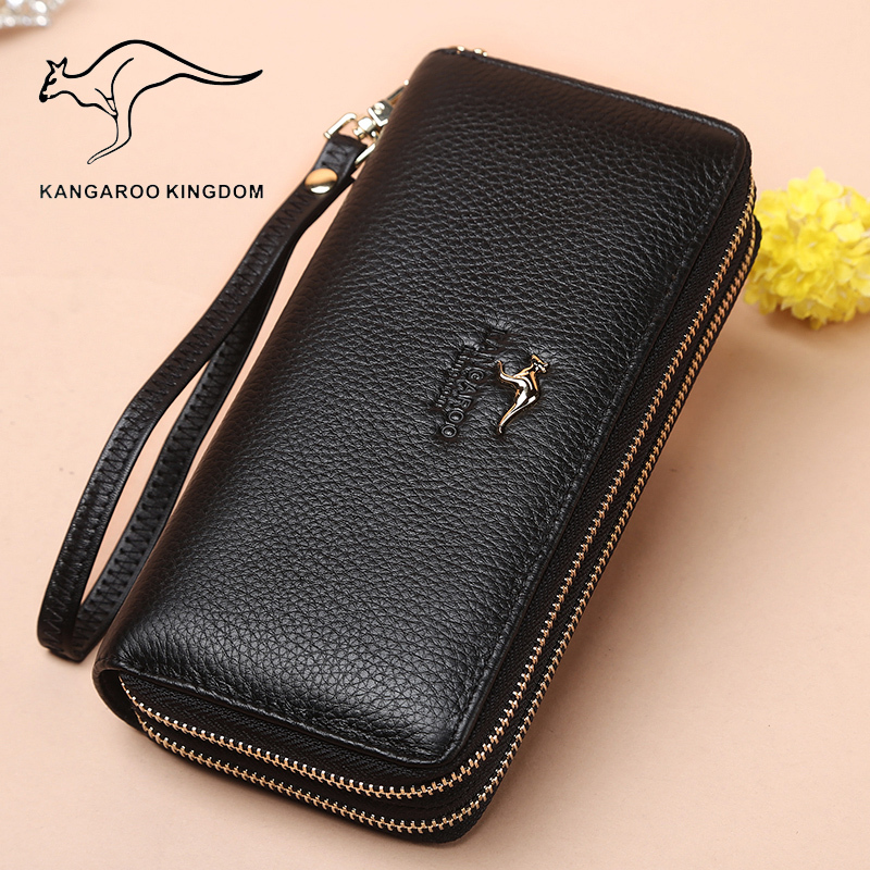New 2026 Women's Handbag, Women's First-Layer Cowhide Long Wallet, Women's Zipper Genuine Leather Wallet, Double-Layer Large Capacity