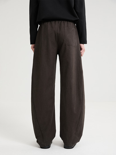 Black Zeming Men's Lyocell Tie Versatile Casual Pants 2025 Autumn New Korean Style Commuting Elastic Straight Pants