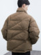 Men's stand-up collar down jacket winter new trendy casual loose high-end warm bread coat thickened jacket
