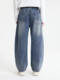 Black Zeming Deconstructed Design Jeans Men's 2026 Spring New American Retro Washed Scimitar Trousers