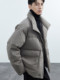 Black Ze Ming Men's Thickened Short Down Jacket Winter Stand Collar Loose Korean Style High-Quality Warm Bread Jacket
