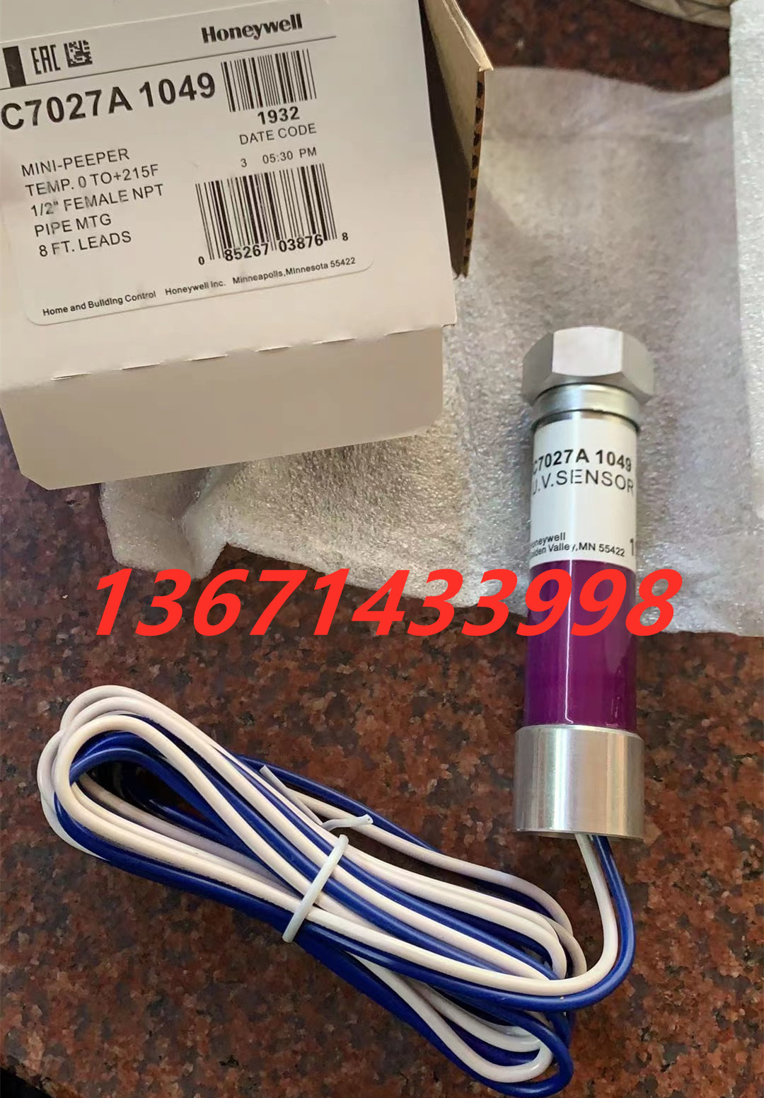 Original C7027A1049 Flame Detector HoneywellHoneywell UV UV Monitor