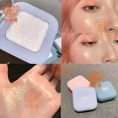 Net red Q-playing potato high-gloss Korean mashed potato fairy diamond high-gloss glitter face brightening blush one plate