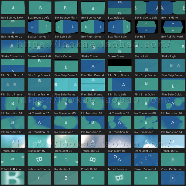FCPX转场插件：冲击缩放旋转弹跳平移滑动扭曲变形水墨炫光抖动转场+音效视频素材（350个） FCPX插件-第3张