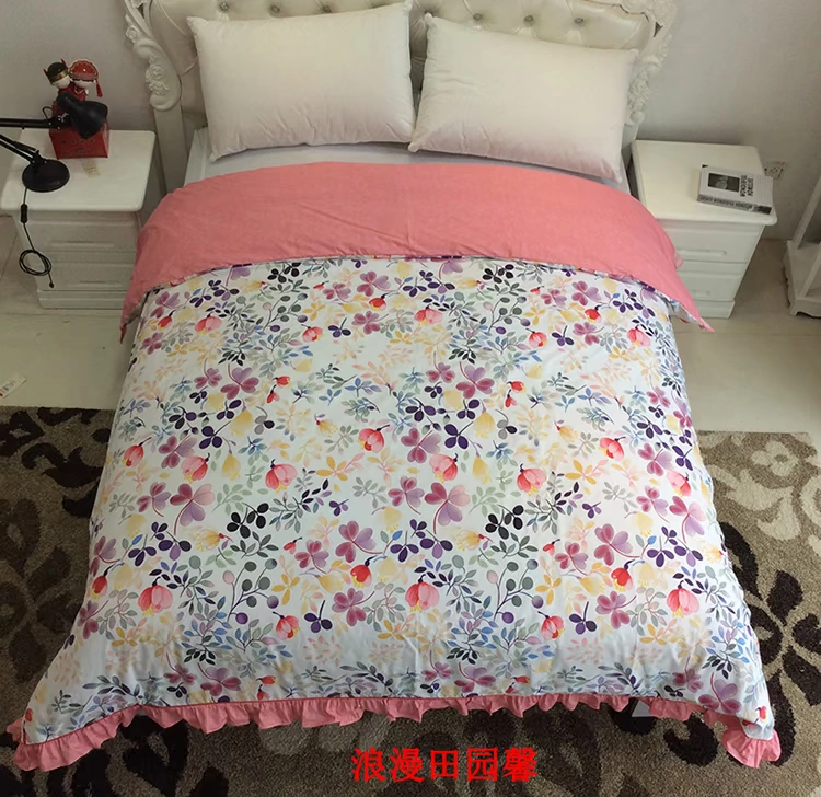 Một mảnh giường ngủ sinh viên bông chăn 1,5m 1.8m bình dị bông Hàn Quốc twill Single Double chăn đơn - Quilt Covers 	chăn phao siêu rẻ	