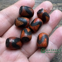 Tibetan Pure and Fenghua Fire Offering Tiger Tooth Dzi Beads Loose Beads Accessories Agate Chalcedony Dzi Beads Hand Necklace Waist Beads