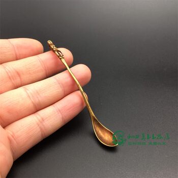 Faucet copper spoon antique micro-carved solid brass copperware