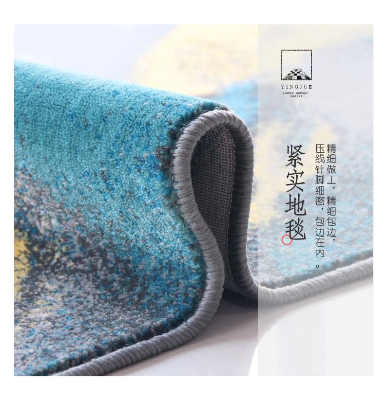 Thảm phòng khách hiện đại tối giản Bắc Âu mới Trung Quốc mực phòng ngủ trừu tượng đầy đủ cửa hàng Mỹ dày đệm bàn trà - Thảm thảm văn phòng