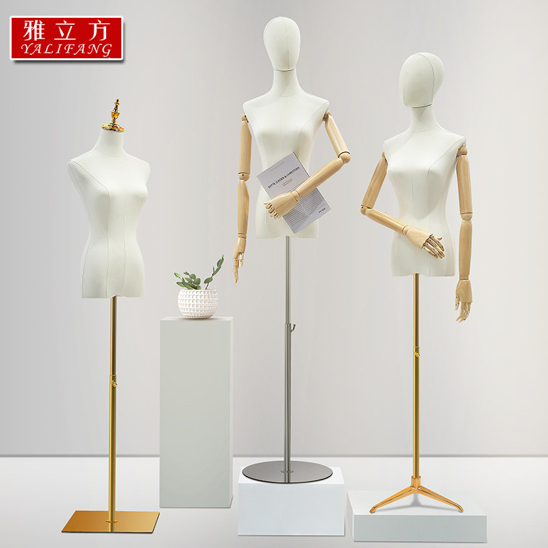 Clothing store model props women's half full body Korean version of women's clothing people table wedding dress window dummy model display shelf