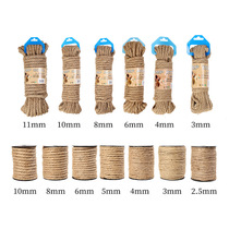 Hemp rope in stock various thickness ropes new handmade accessories tag rope kindergarten braided hemp rope