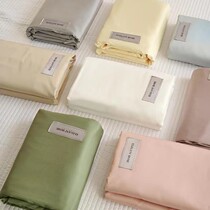 100-count satin cotton quilt cover Xinjiang long-staple cotton single and double quilt cover bed sheet solid color bed simple cotton three-piece set