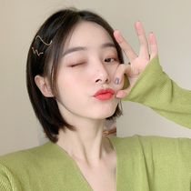 Spring simple cold wind abstract curve design hairpin female Korean personality geometric irregular edge clip hair ornaments