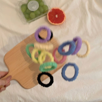 Autumn and winter color small hair ring rope rubber band female tie hair ball hair rope hair accessories Korean ins minimalist headdress