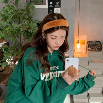 Wearing a plush wide side sponge hair stirrup Hairpin Wash Face Head Stirrup 2021 New daily outwear hair accessories Accessories Hair Accessories