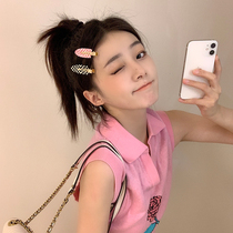 Checkerboard seamless hairclip side girl edge clip banghai clip bang clip hair accessories autumn and winter hair accessories