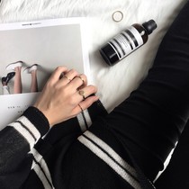 Japan and South Korea simple hand-made design exquisite daily wild round wavy mix and match ring ring combination female J077