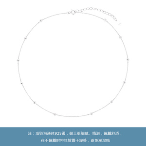 chokerins女冷淡风颈链925银锁骨链2021年新款简约项链气质玫瑰金