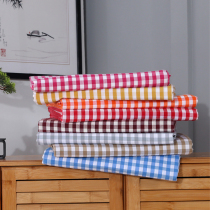 (Exit Tail single clear cabin) Old coarse cloth sheet Single piece pure cotton thickened fresh small grid sheet 100% All cotton