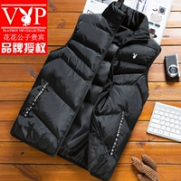 Playboy VIP xuống cotton vest nam mùa thu và mùa đông vest nam ấm áp áo khoác trẻ trung vest nam trung niên