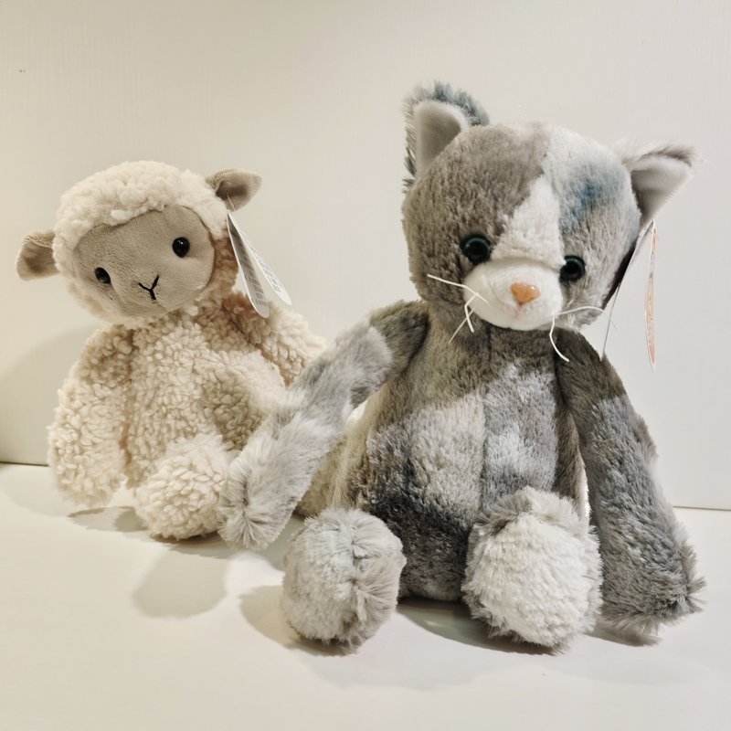 Weikabeibei Kitten Plush Toy Poodle Doll Little Raccoon Plush Toy Little Sheep Baby Companion Doll
