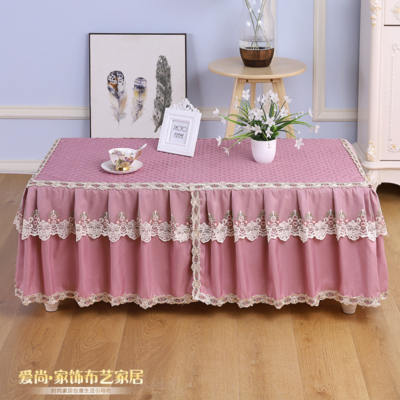 Bàn cà phê vải hình chữ nhật phòng khách nhà đơn giản mục vụ bàn cà phê pad bàn vải vải khăn khăn chống bụi bàn cà phê khăn trải bàn gỗ