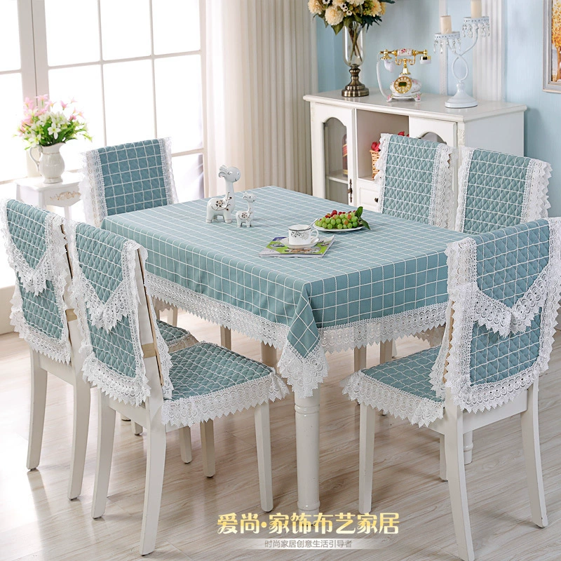 Bảng vải ghế ăn đệm bìa đệm phù hợp với bộ đồ kiểu Trung Quốc bàn ghế tấm vải liệm hộ gia đình băng ghế dự bị ghế bìa đơn giản - Khăn trải bàn