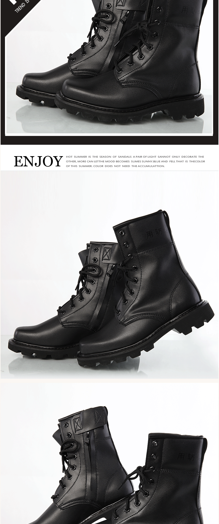 Bottes militaires pour homme - choc - Ref 1402492 Image 11