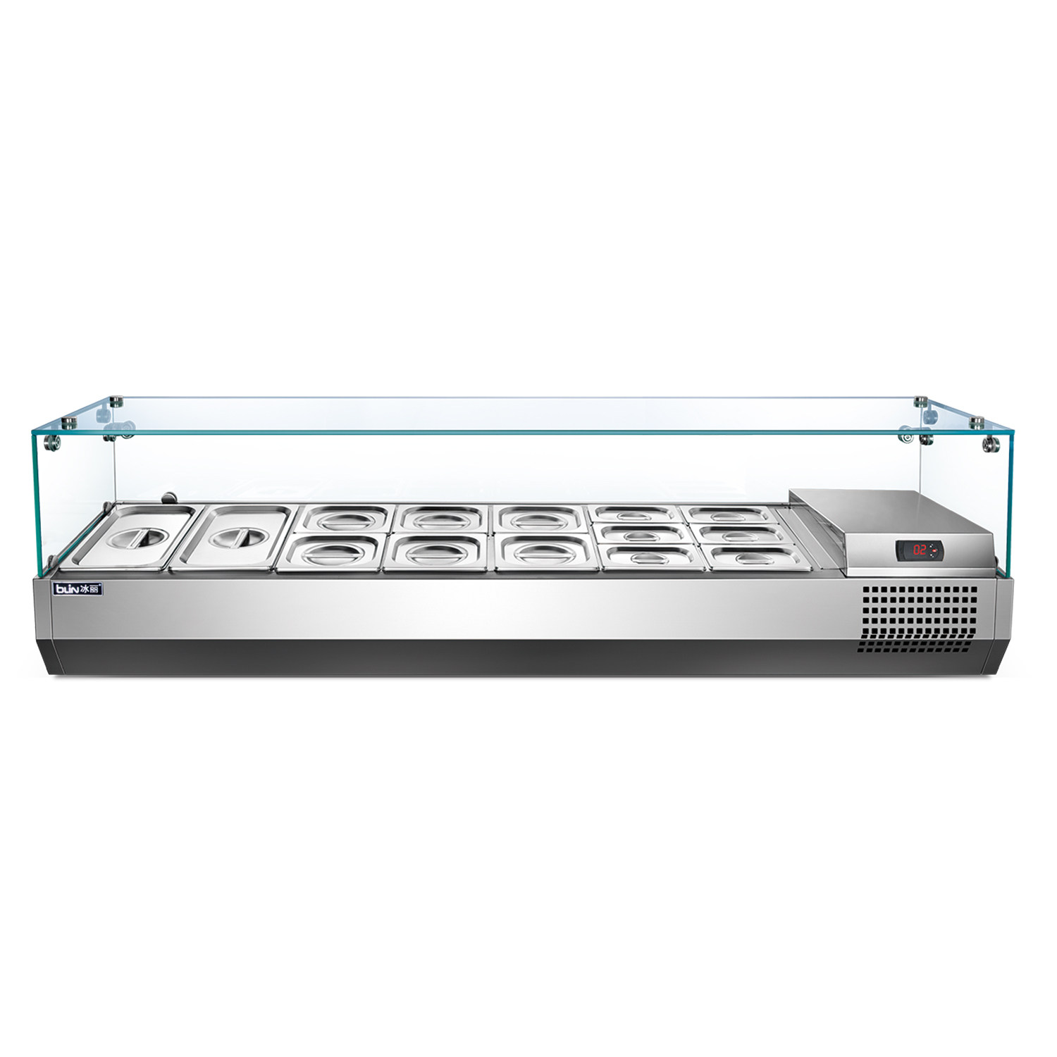Commercial Refrigerated Display Counter, Fresh-Keeping Display Counter, Salad Bar, Small Pizza Preparation and Topping Counter, Dessert Ordering Counter, Cold Storage Cabinet