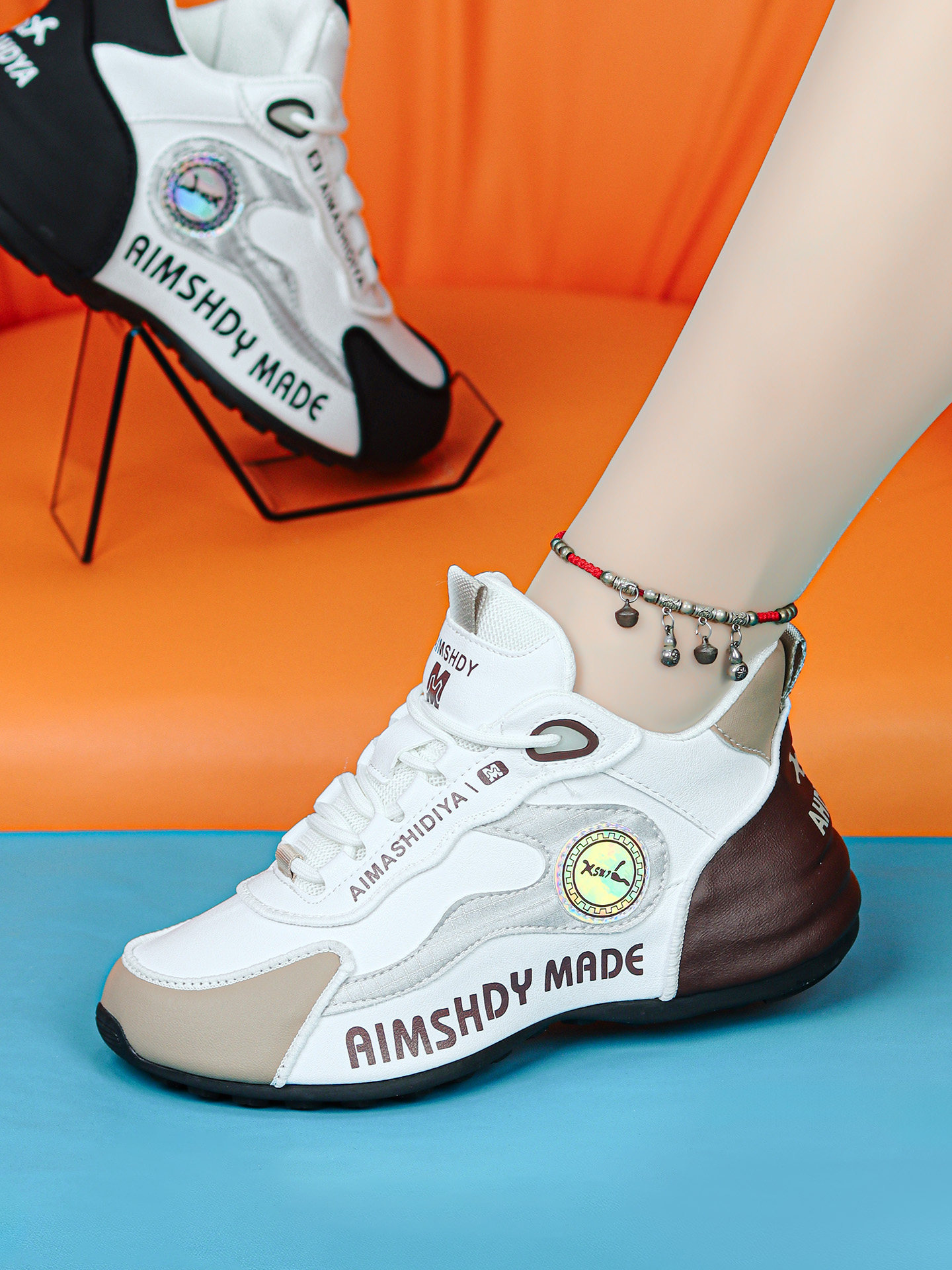 Genuine Leather Women's Shoes 2025 Autumn New Fashion Versatile Soft-Soled Sports Casual Shoes Lightweight Comfortable Popular Dad Shoes