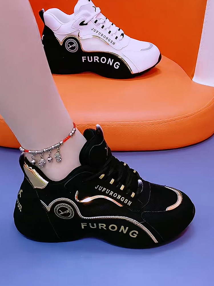 Genuine Leather Women's Shoes 2025 New Model Ice Silk Mesh Breathable Dad Shoes Lightweight Comfortable Trendy Popular Sports Casual Shoes