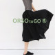 ໂສ້ງຂາກວ້າງ ORSOtogo pleated pleated a-type commuter solid color a-line culottes designer brand women's large size loose