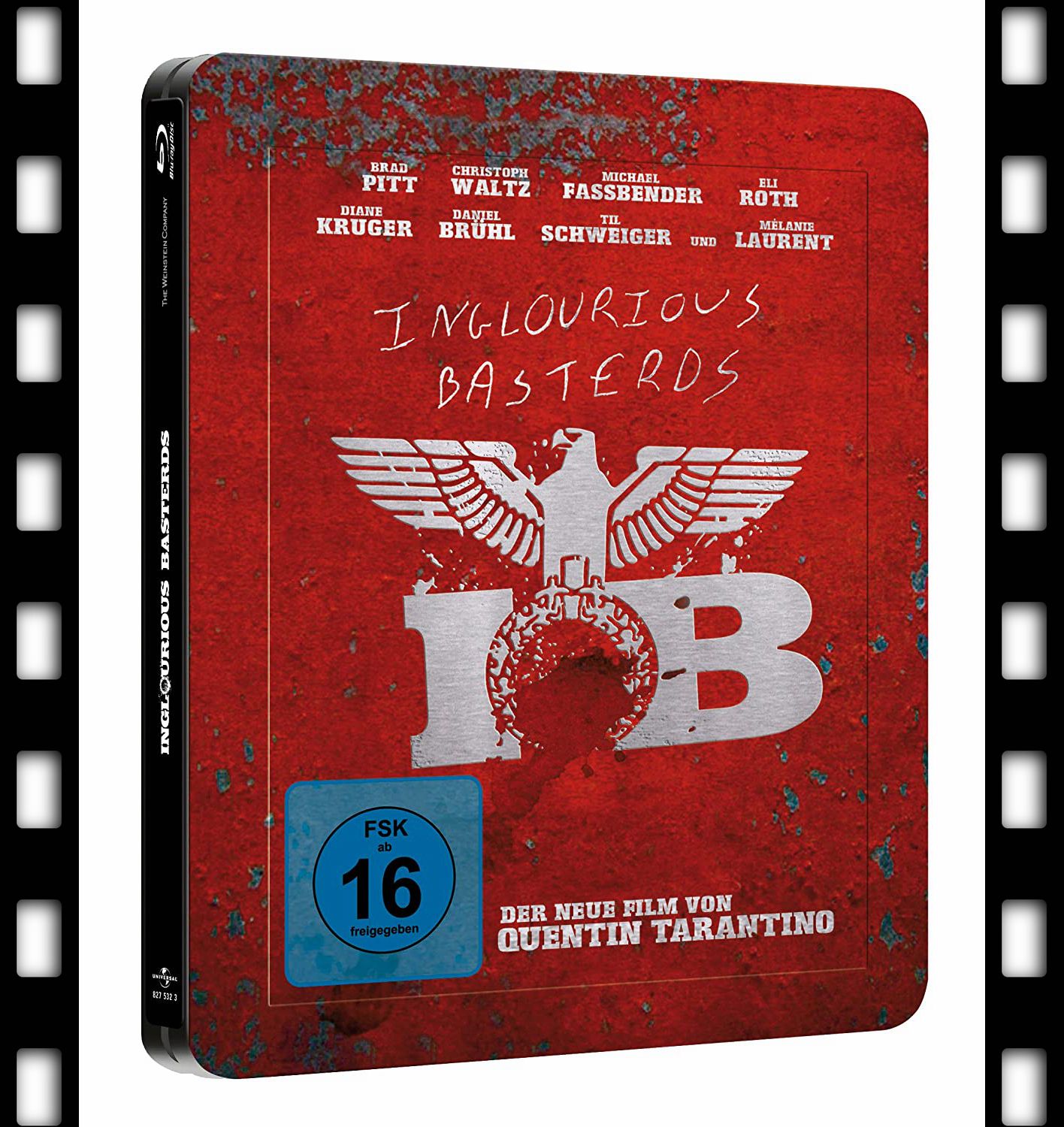 Spot Blu-ray shameless asshole Inglourous Basterds Region English subtitle DE Iron box is flawed